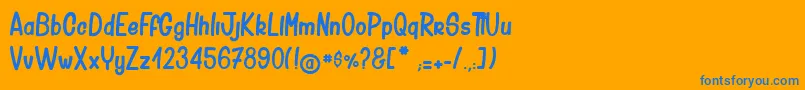 CameltoeKalypse Font – Blue Fonts on Orange Background