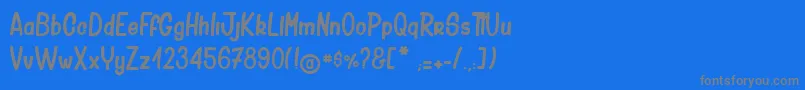 CameltoeKalypse Font – Gray Fonts on Blue Background