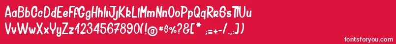 CameltoeKalypse Font – White Fonts on Red Background