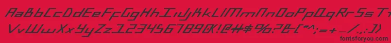 Bluejulybex Font – Black Fonts on Red Background