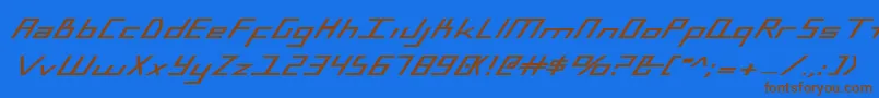 Bluejulybex Font – Brown Fonts on Blue Background