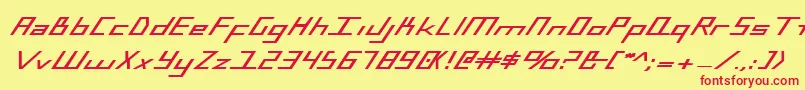 Bluejulybex Font – Red Fonts on Yellow Background