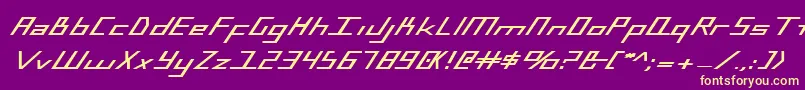 Bluejulybex Font – Yellow Fonts on Purple Background