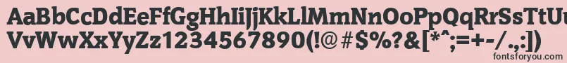 CongressserialHeavyRegular Font – Black Fonts on Pink Background