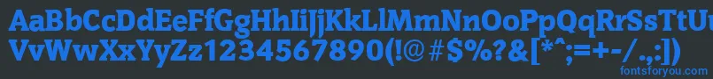 CongressserialHeavyRegular Font – Blue Fonts on Black Background