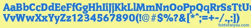 CongressserialHeavyRegular Font – Blue Fonts on Yellow Background