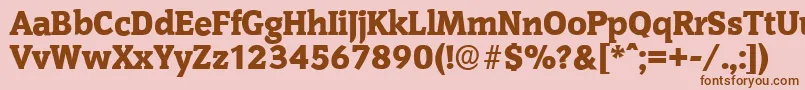 CongressserialHeavyRegular Font – Brown Fonts on Pink Background