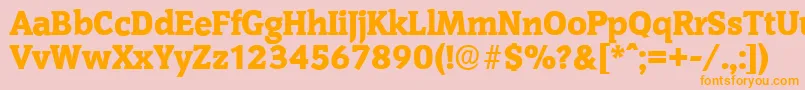 CongressserialHeavyRegular Font – Orange Fonts on Pink Background