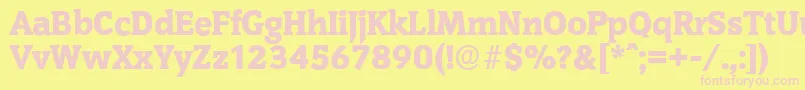 CongressserialHeavyRegular Font – Pink Fonts on Yellow Background