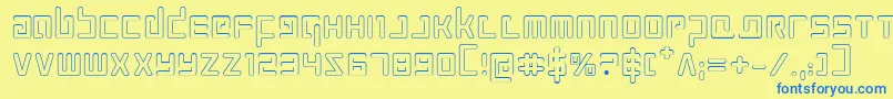 Prokofievo Font – Blue Fonts on Yellow Background