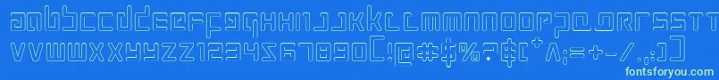 Prokofievo Font – Green Fonts on Blue Background