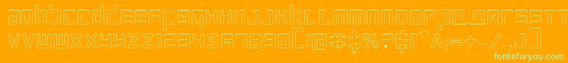 Prokofievo Font – Green Fonts on Orange Background