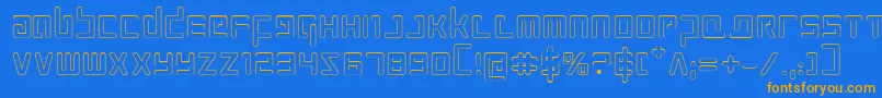 Prokofievo Font – Orange Fonts on Blue Background