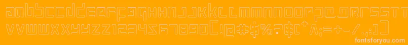 Prokofievo Font – Pink Fonts on Orange Background