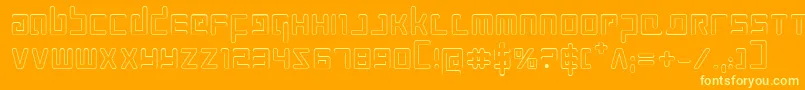 Prokofievo Font – Yellow Fonts on Orange Background