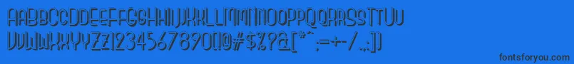 Monicas Salon Shadow Nf Font – Black Fonts on Blue Background