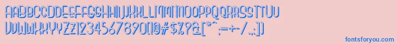 Monicas Salon Shadow Nf Font – Blue Fonts on Pink Background