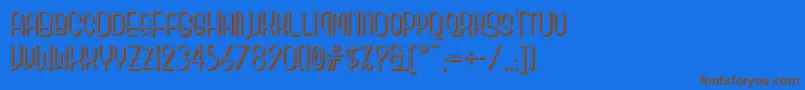 Monicas Salon Shadow Nf Font – Brown Fonts on Blue Background