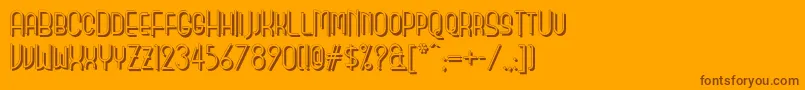 Monicas Salon Shadow Nf Font – Brown Fonts on Orange Background