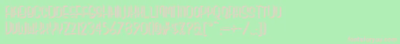 Monicas Salon Shadow Nf Font – Pink Fonts on Green Background