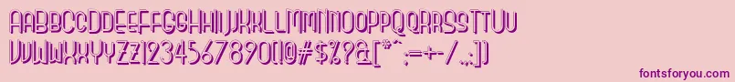 Monicas Salon Shadow Nf-Schriftart – Violette Schriften auf rosa Hintergrund