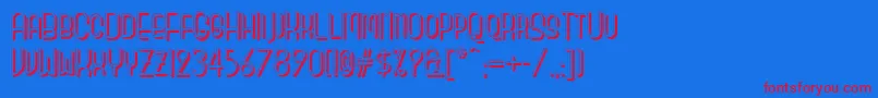 Monicas Salon Shadow Nf Font – Red Fonts on Blue Background