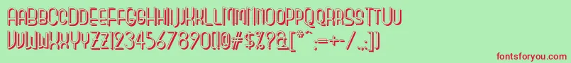 Monicas Salon Shadow Nf Font – Red Fonts on Green Background