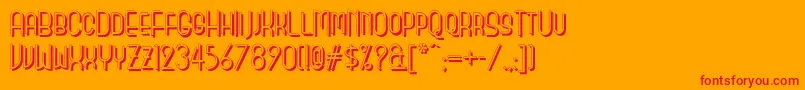 Monicas Salon Shadow Nf Font – Red Fonts on Orange Background