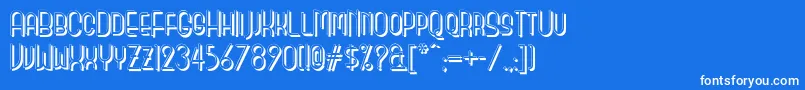 Monicas Salon Shadow Nf Font – White Fonts on Blue Background