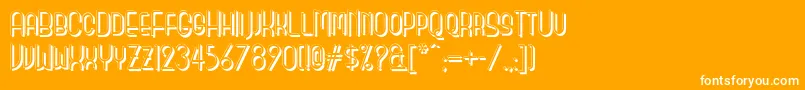 Monicas Salon Shadow Nf Font – White Fonts on Orange Background