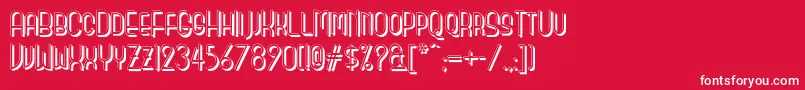 Monicas Salon Shadow Nf Font – White Fonts on Red Background