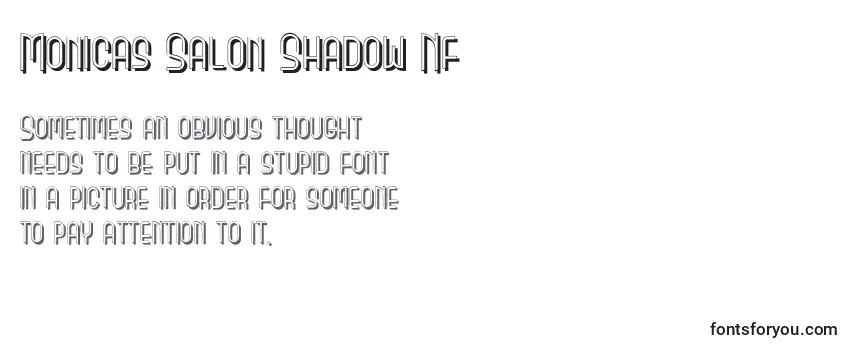 Обзор шрифта Monicas Salon Shadow Nf