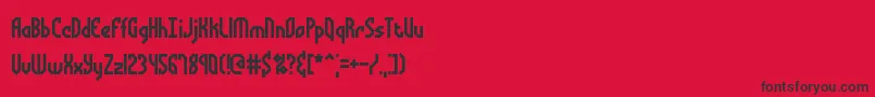 BocumaAngleBrk Font – Black Fonts on Red Background