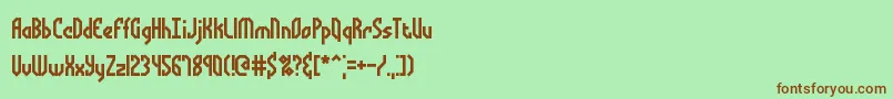 BocumaAngleBrk Font – Brown Fonts on Green Background