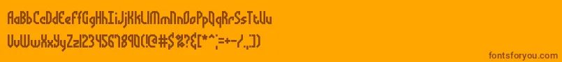 BocumaAngleBrk-fontti – ruskeat fontit oranssilla taustalla