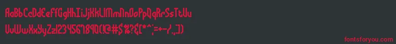 BocumaAngleBrk Font – Red Fonts on Black Background
