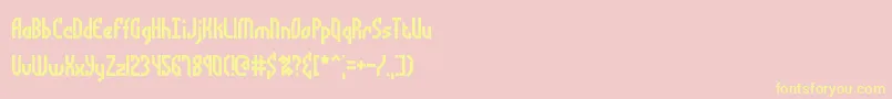 BocumaAngleBrk Font – Yellow Fonts on Pink Background