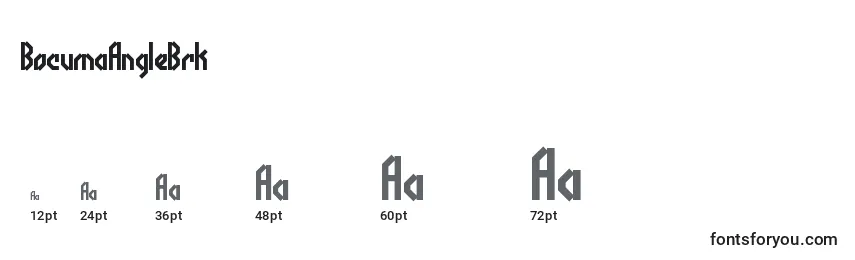 BocumaAngleBrk Font Sizes