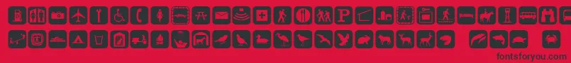 Signpixone Font – Black Fonts on Red Background