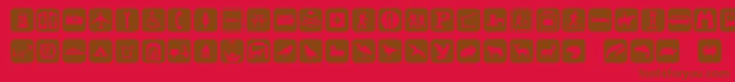 Signpixone Font – Brown Fonts on Red Background