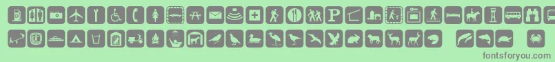 Signpixone Font – Gray Fonts on Green Background