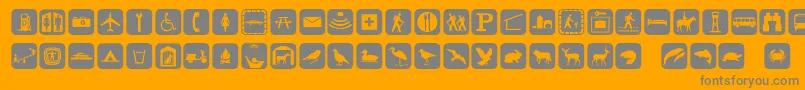 Signpixone Font – Gray Fonts on Orange Background