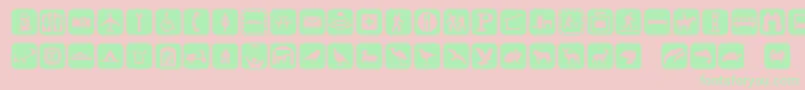 Police Signpixone – polices vertes sur fond rose