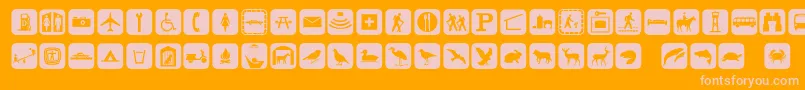 fuente Signpixone – Fuentes Rosadas Sobre Fondo Naranja