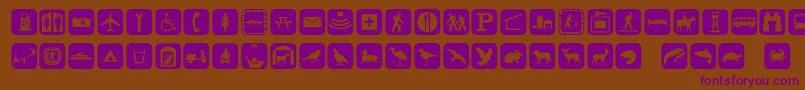 Signpixone Font – Purple Fonts on Brown Background