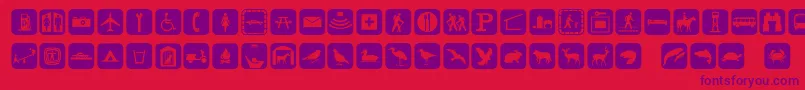 Signpixone Font – Purple Fonts on Red Background