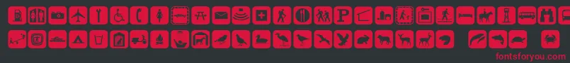 Police Signpixone – polices rouges sur fond noir