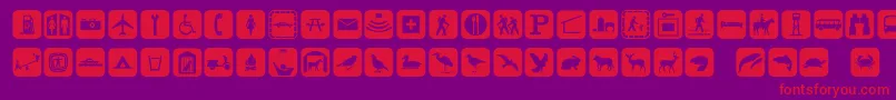 Signpixone Font – Red Fonts on Purple Background
