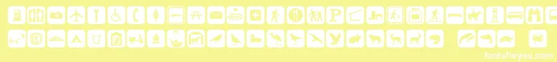 Signpixone Font – White Fonts on Yellow Background