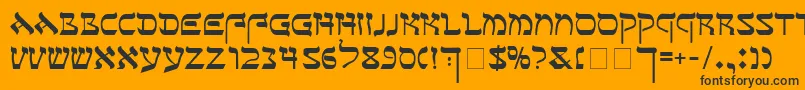 Шрифт SeferAh – чёрные шрифты на оранжевом фоне
